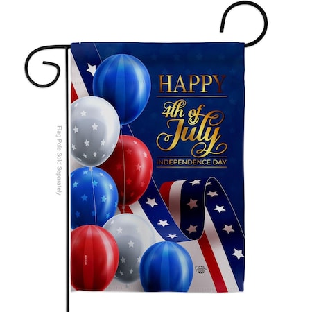 Cuadrilatero 13 x 18.5 in. July Fun American Fourth of July Vertical Garden Flag with Double-Sided CU3921967